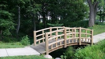 wood bridge landscape