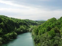 Landscape of the river in Croatia