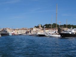 harbour with yachts in saint tropez