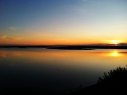 sunset reflection in a lake