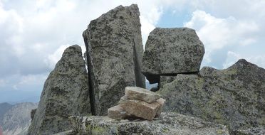 landscape of rocky top of the mountain