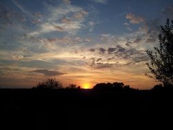 evening sky in autumn