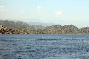 rocky seashore in Antalya