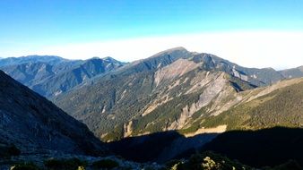 mountain of Taiwan on a sunny day