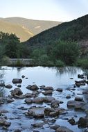 pyrenees mountain amazing landscape with the water