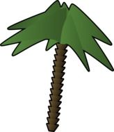 green palm tree as a graphic image