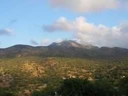 Landscape of Greece under the clouds