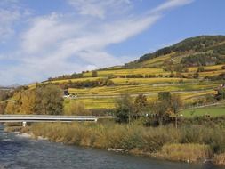 agriculture fields on mountains