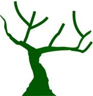 tree branches green drawing