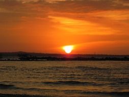 wonderful sunset sea
