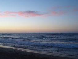 landscape of sunrise over the ocean beach