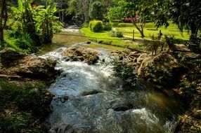 picturesque landscape of river flow