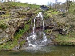 Low waterfall from the hill
