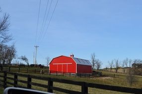 red barn in the countryside