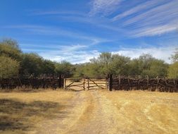 wood fence landscape