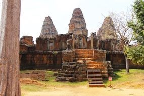 ruins of an ancient temple in cambodia