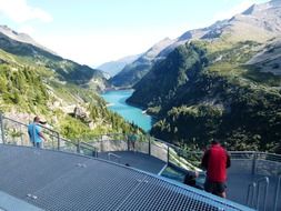 water reservoir in mountains