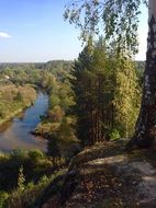 Long river in nature