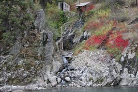 rocky river shore