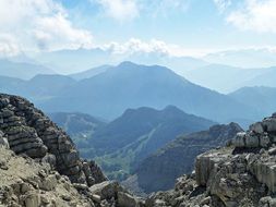 panorama in the alpine mountains