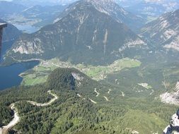 lake near alpine mountains in austria