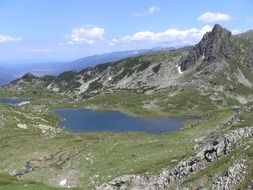 landscape of lake and mountain in bulgaria