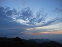 blue sky over the mountains in Oaxaca