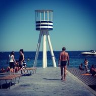 observation tower on the tourist beach