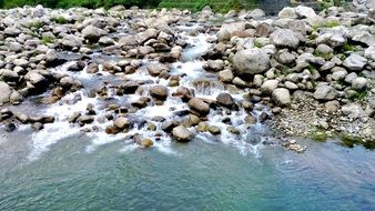 rocky coast in himalayas
