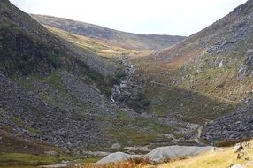 river in the valley of the mountains
