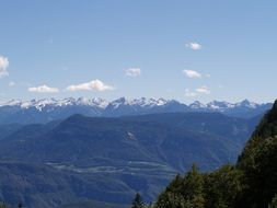 Mountain pass in clear weather