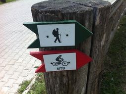two signs in the mountains