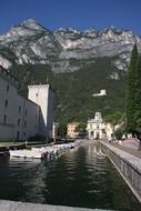 Lake Garda near the mountains in Italy