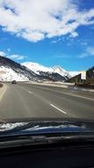 Landscape of Snowy mountains in Colorado