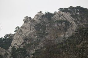 panorama of a stone wall