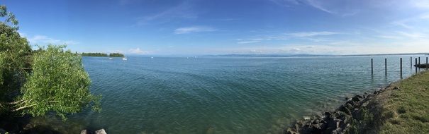 Amazing Lake sky scene Panorama
