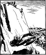 car falling from a Cliff
