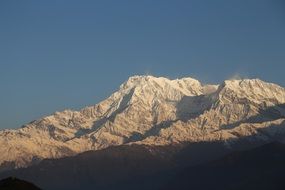 machhapuchre mountain in the annapurna himalayas