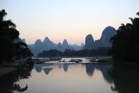 mountains around the li river