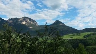 Landscape of Dolomites in south tyrol