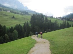 people on the hill in Italy