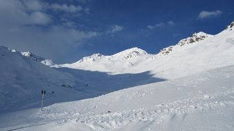 alpine mountains clean snow