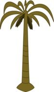 palm tree with fruits drawing