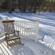 Picture of snowfall in countryside