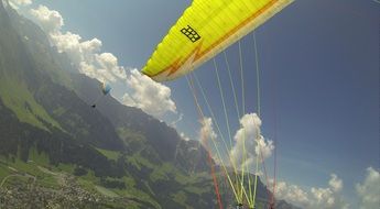 paragliding in the mountains