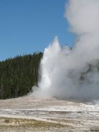 natural geyser in yellowstone park