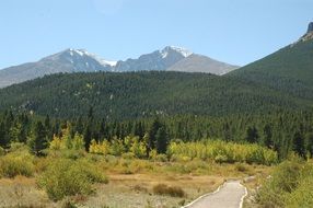 walk path in scenic mountain landscape