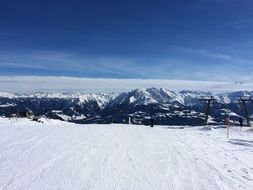 glade with snow in switzerland