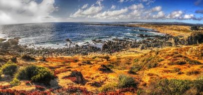 beautiful panorama of an empty beach