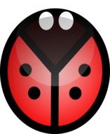 ladybug icon, abstract illustration